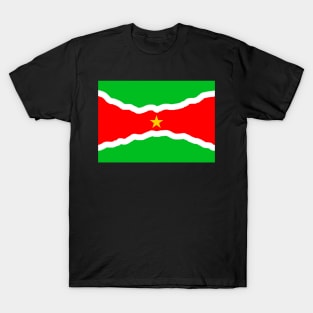 Surinamese flag, off center T-Shirt